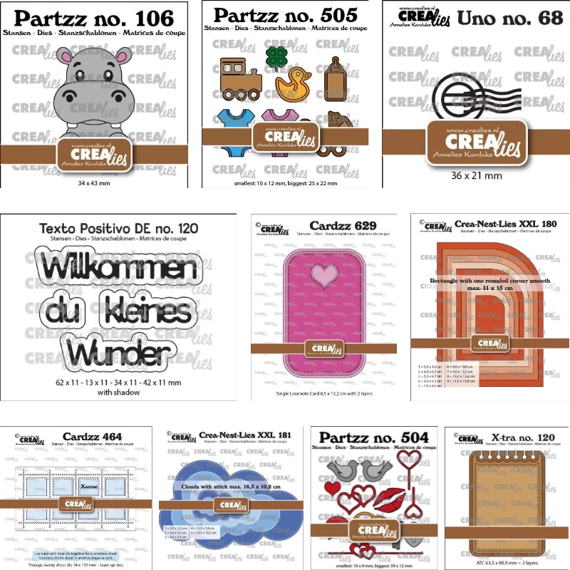 Food Box Baby - Wykrojniki do scrapbookingu: chmurka, kwadrat, dekoracja