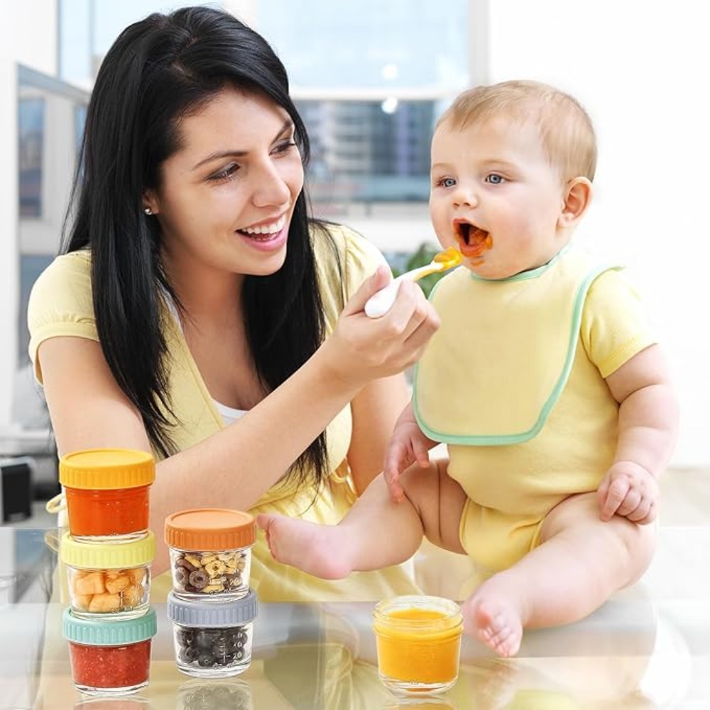 Baby Food Jars Glass - 6 szt. Szklane słoiki na żywność
