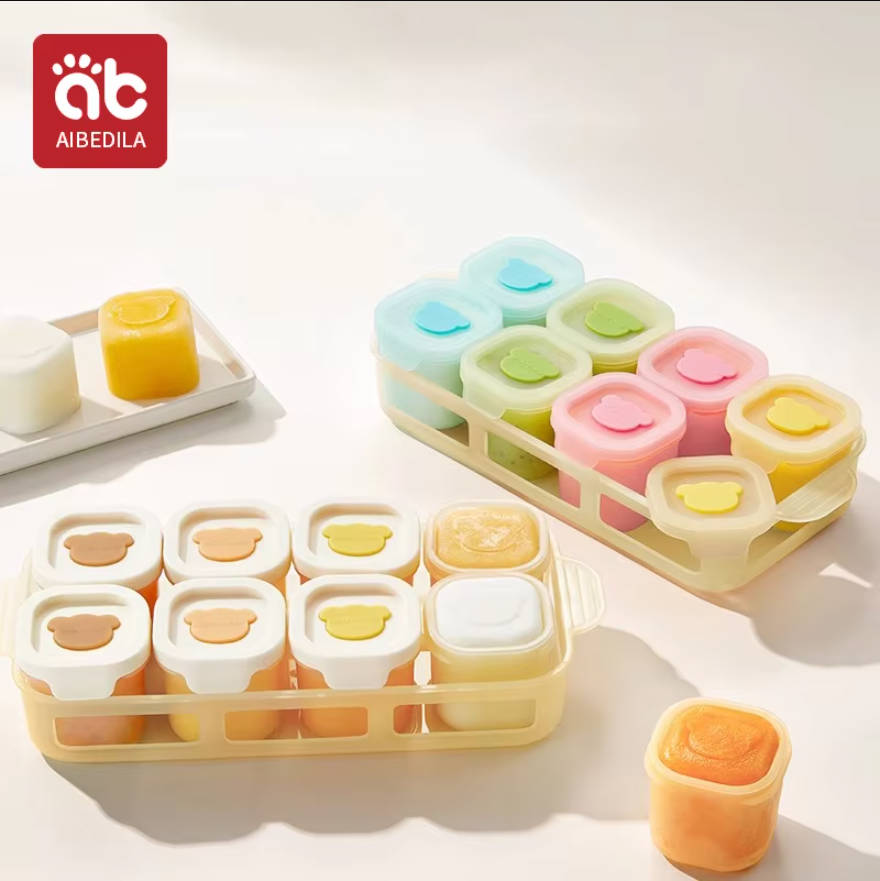 Baby Food Jars Glass - AIBEDILA Silikonowa Forma do Przechowywania Żywności