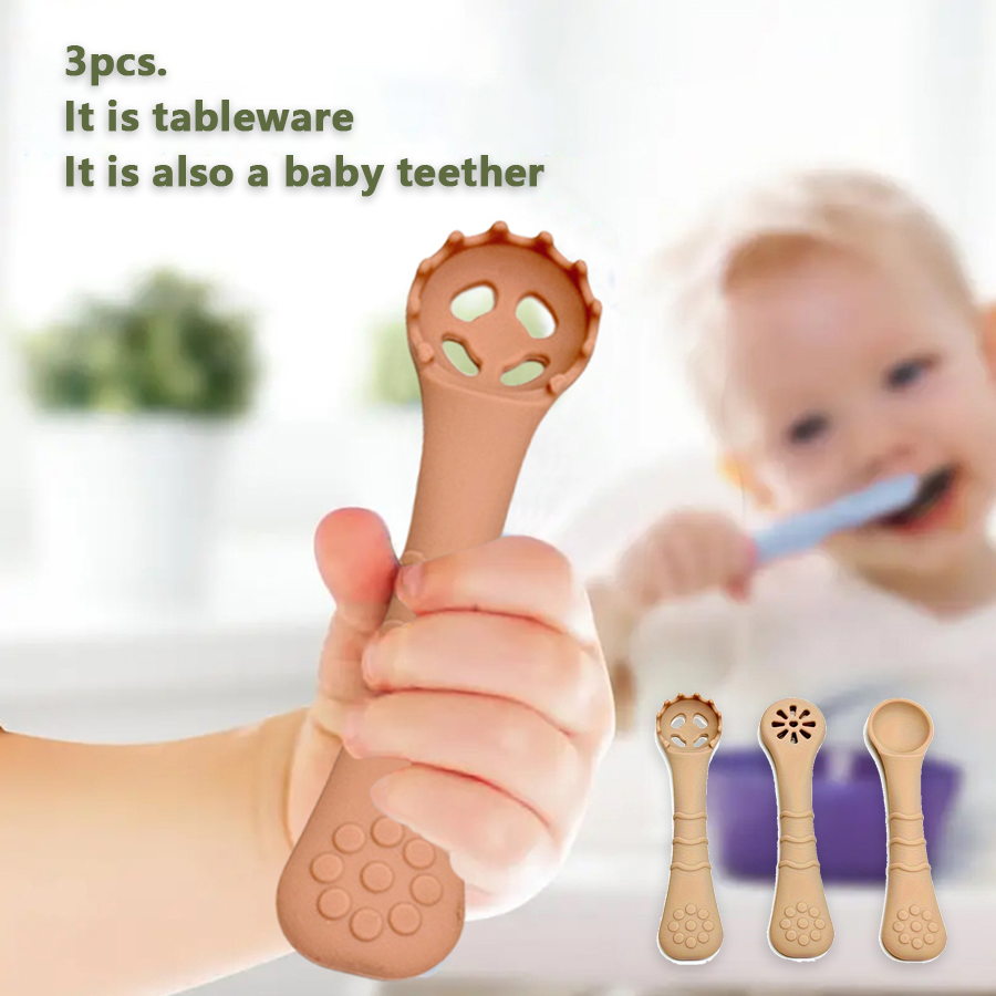 Baby Food For 6 Months - Silikonowa łyżeczka do karmienia niemowląt, łatwa