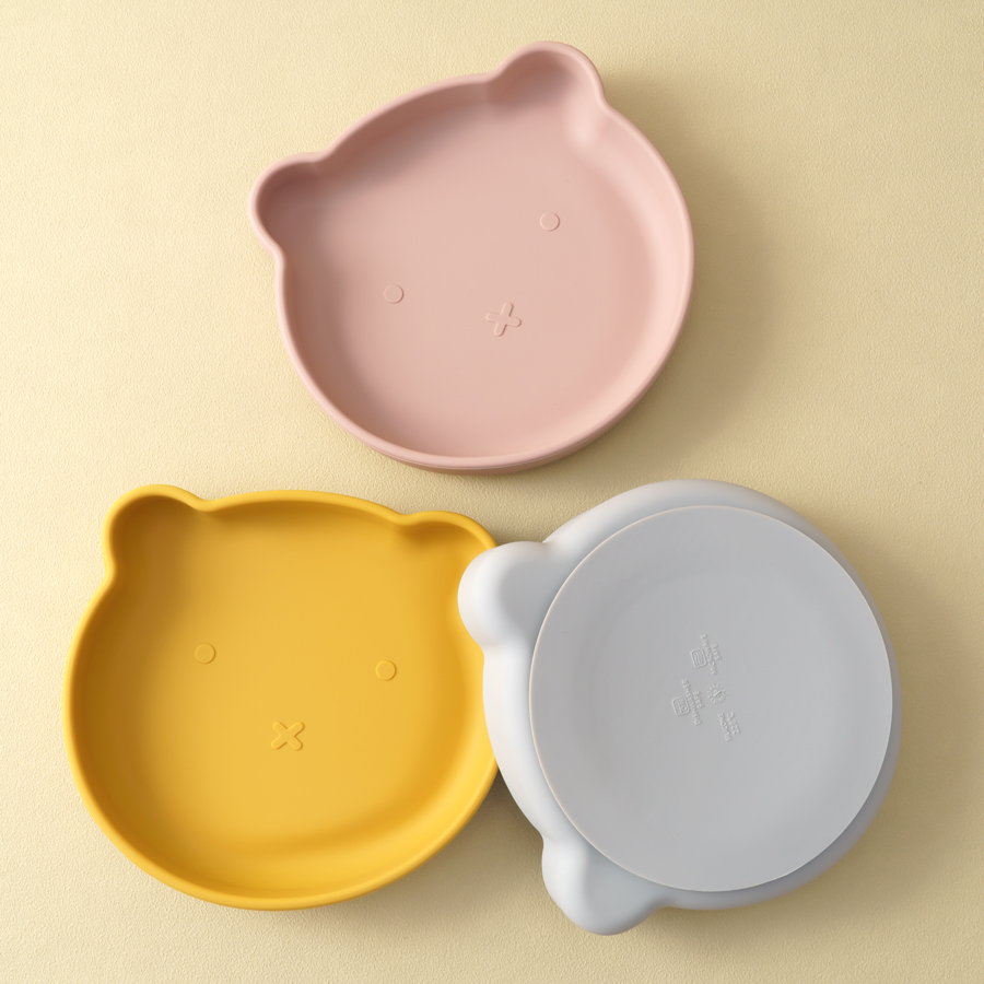 Baby Food Universe - 1PC Silikonowe naczynia dla niemowląt Talerz