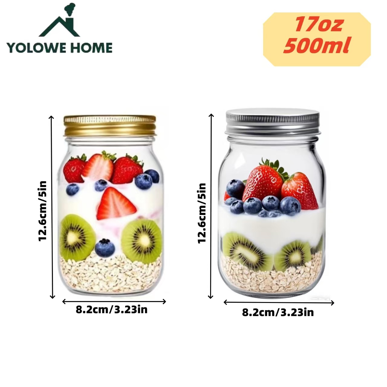 6 sztuk, 12 sztuk, 500 ml/16 u – Baby Food Jars Glass recenzja i cena