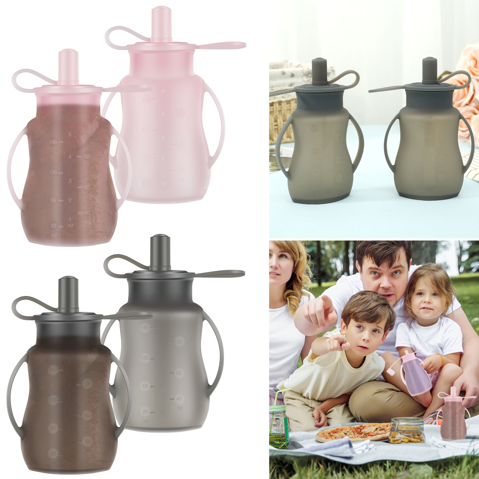 2szt Woreczki do karmienia nie – Baby Food Pouches Reusable recenzja i cena